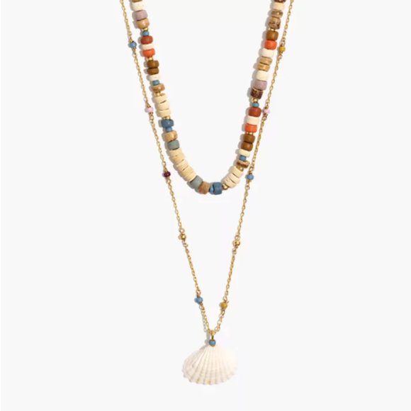 Madewell x Warm Beaded Shell Layered Necklace